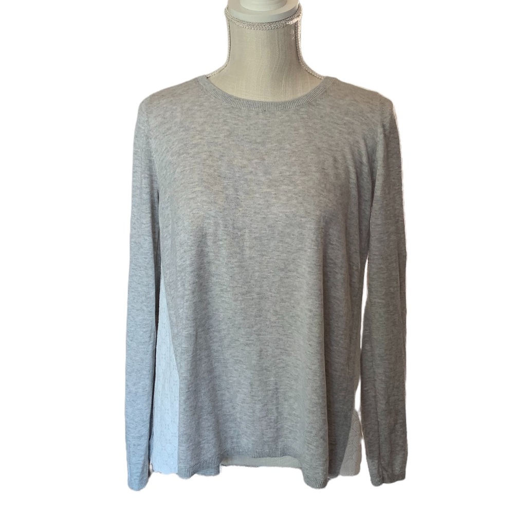 Loft Swing Style Lace Panel Inserts Sweater